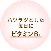 ハツラツとした毎日に ビタミンB1