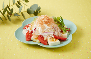 新タマネギと豆腐のカルパッチョ