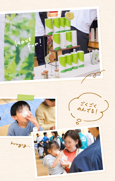 全国各地のお祭りやデパートで私たちの青汁を出店したときの様子①