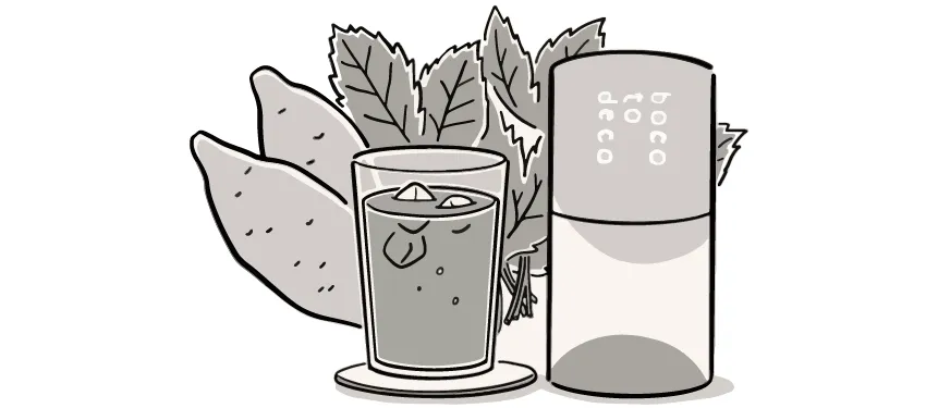 「原材料が明日葉とさつまいもでんぷんのたったの2つだけ」