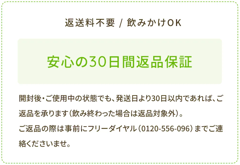 安心の30日間返品保証