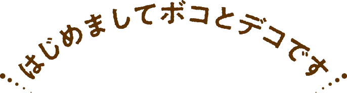 はじめましてボコとデコです