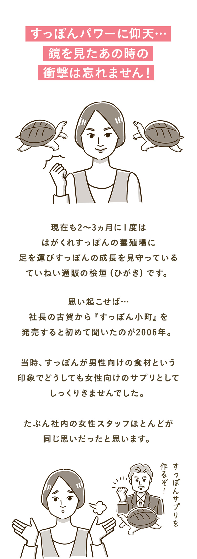 すっぽんパワーに仰天…鏡を見たあの時の衝撃は忘れません！