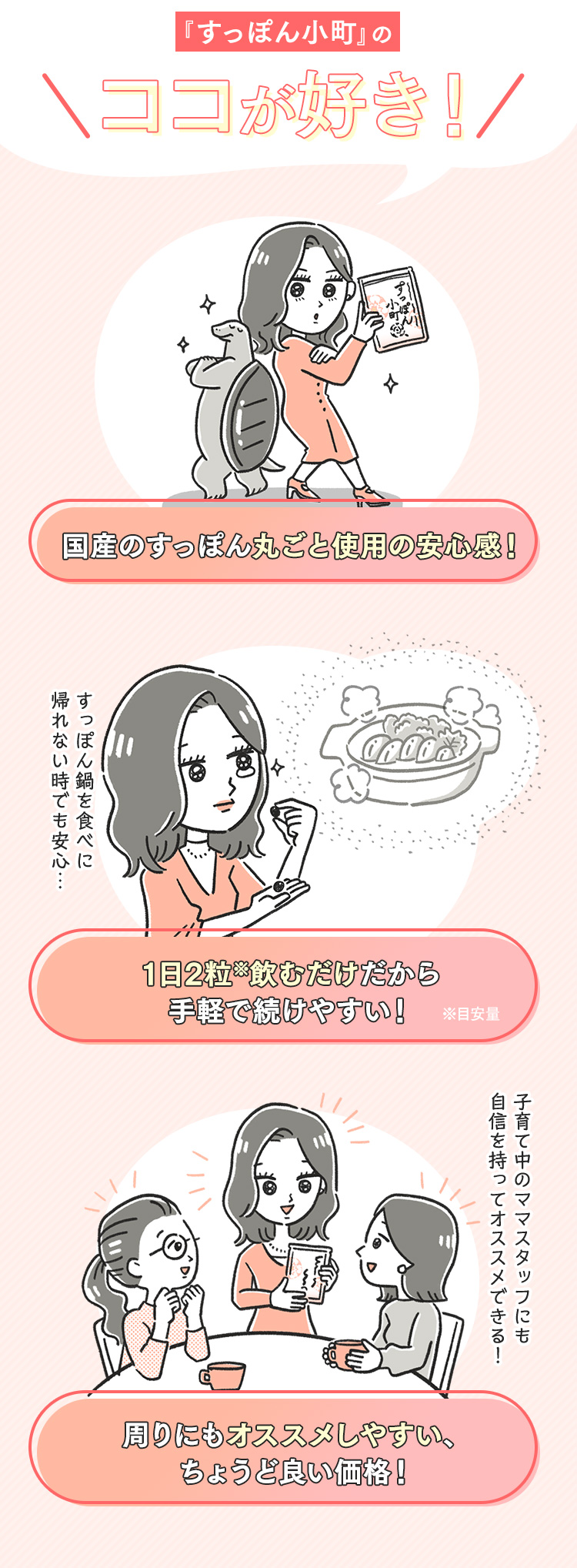 『すっぽん小町』のココが好き！