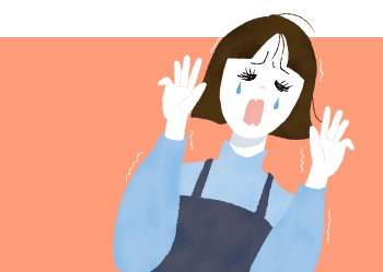 ショックを受けているイラスト