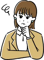 悩む私のイラスト