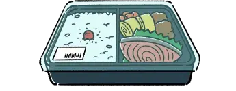 コンビニ弁当のイラスト