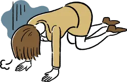 絶望する私のイラスト