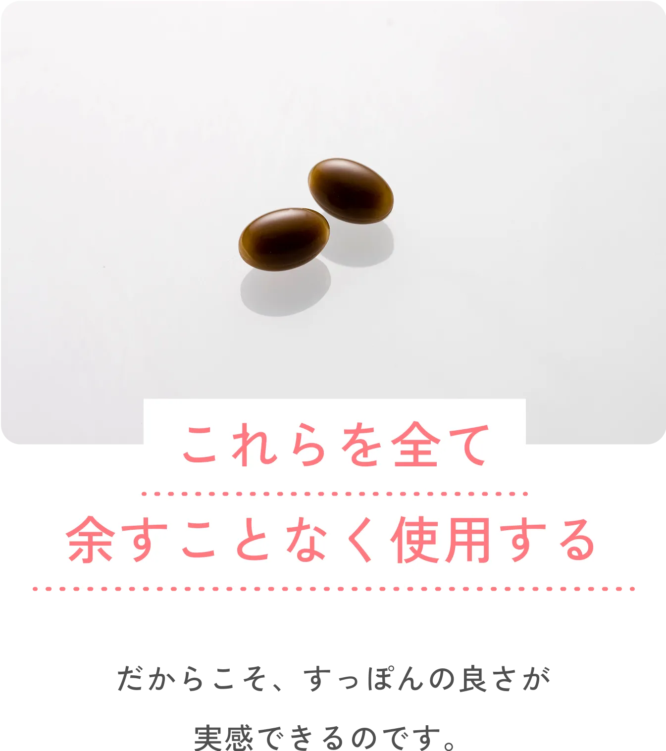 これらを全て余すことなく使用する