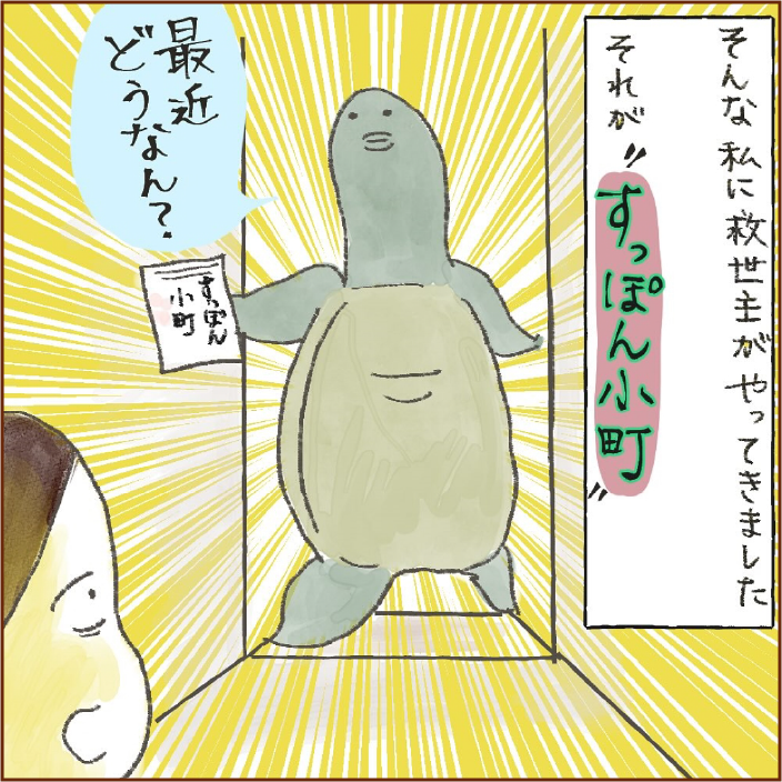 そんな私に救世主がやってきました それがすっぽん小町