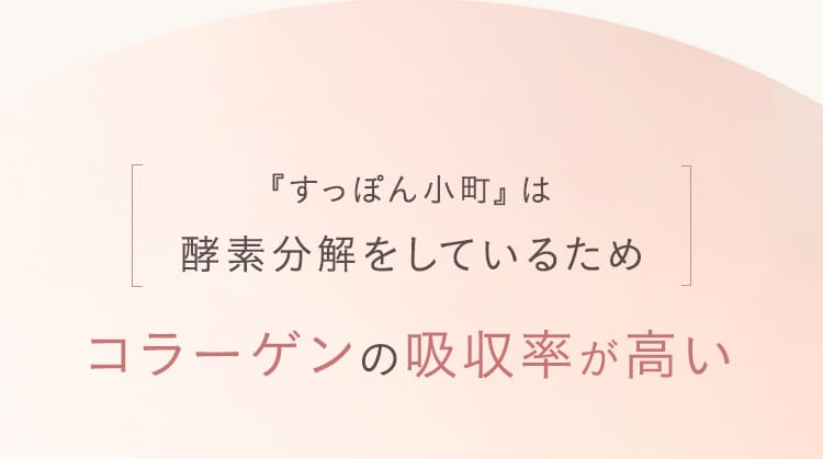 コラーゲンの吸収率が高い