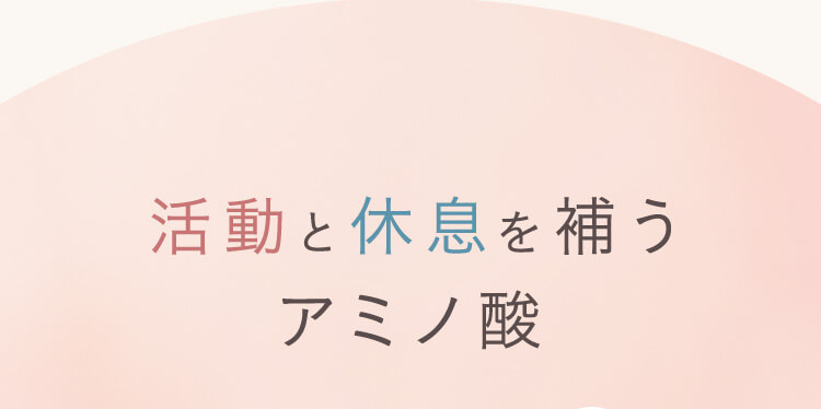 活動と休息を補うアミノ酸