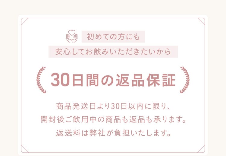 30日間の返品保証